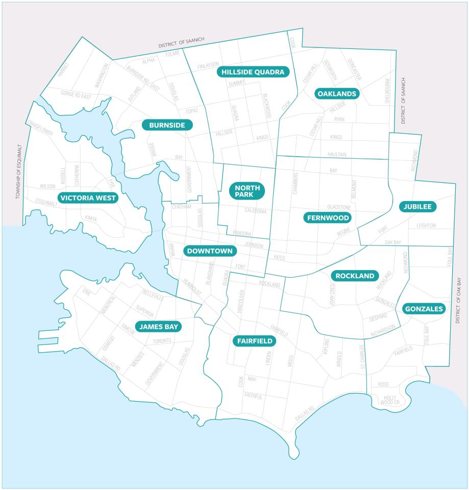 Map of Victoria Neighbourhoods